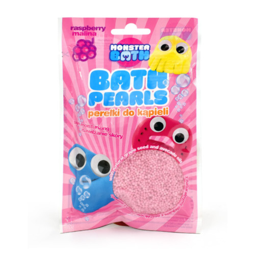 Перлини для ванни Monster Bath Pearls з ароматом малини, 75 г
